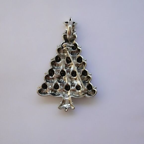 🎄Vintage Holiday Christmas Tree Pendant Brooch - Picture 4 of 4